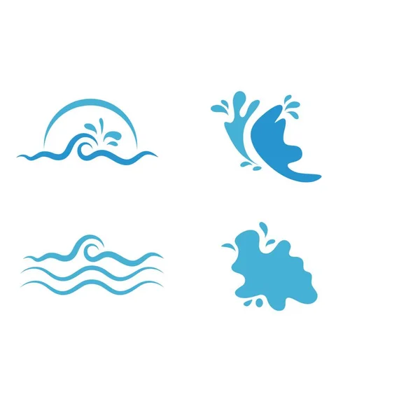 Plantilla Diseño Ilustración Icono Logotipo Water Splash — Vector de stock