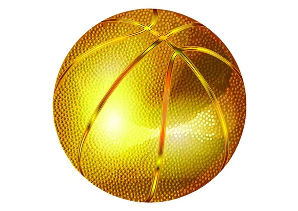 Balón Baloncesto Aislado Sobre Fondo Blanco — Vector de stock