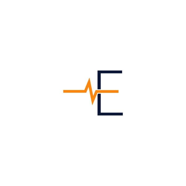 Логотип Піктограми Літери Поєднанні Шаблоном Дизайну Піктограми Імпульсу — стоковий вектор