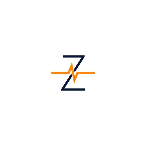 Logotipo Ícone Letra Combinado Com Modelo Design Ícone Pulso — Vetor de Stock