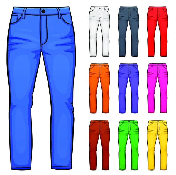 Vector Ilustración Pantalones Conjunto Diseño Dibujos Animados — Vector de stock