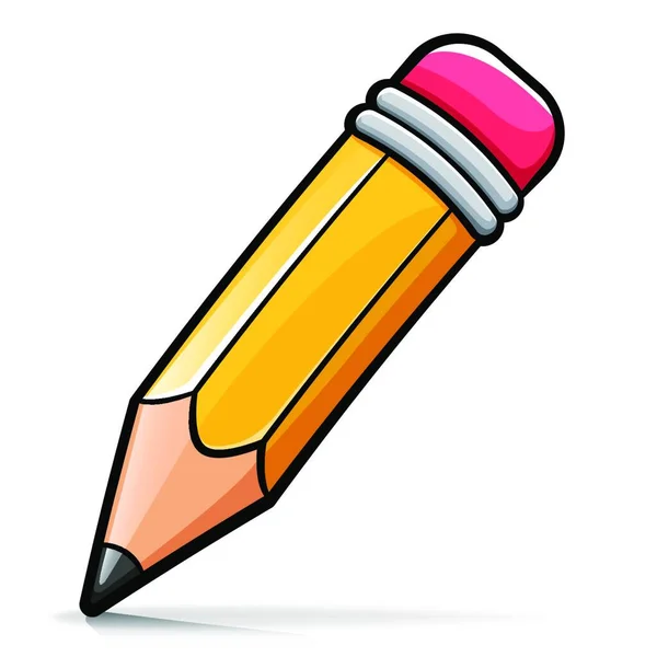 Vektorová Ilustrace Kresleného Designu Dřevěné Tužky — Stockový vektor