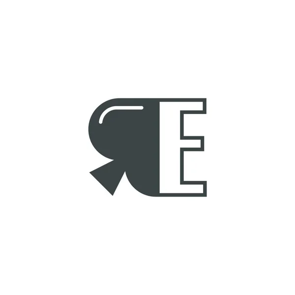 Logo Litery Połączeniu Wektorem Projektu Ikony Łopaty — Wektor stockowy