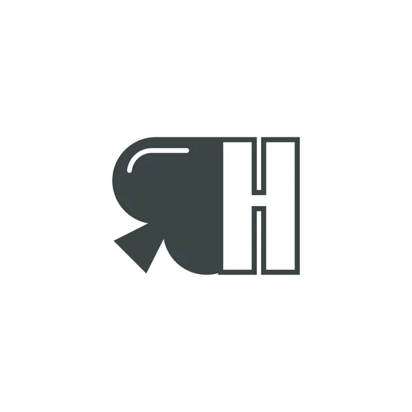 Lettre Logo Combiné Avec Pique Icône Vecteur Conception — Image vectorielle