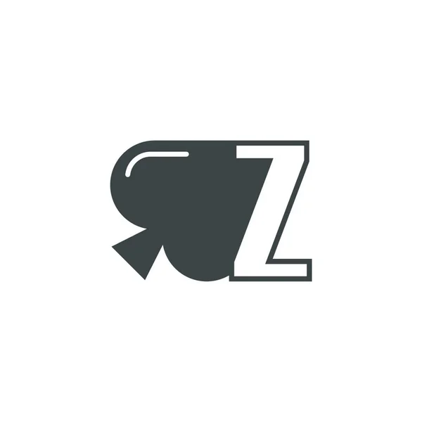 Logo Huruf Dikombinasikan Dengan Vektor Desain Ikon Spade - Stok Vektor