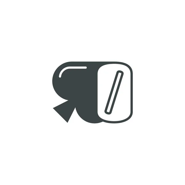 Logo Čísla Nula Kombinaci Vektorem Návrhu Ikon Rýče — Stockový vektor