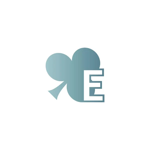 Lettera Logo Combinato Con Icona Shamrock Design Vettoriale — Vettoriale Stock
