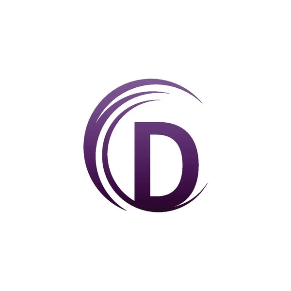 Wave Cirkel Letter Logo Pictogram Ontwerp Illustratie — Stockvector