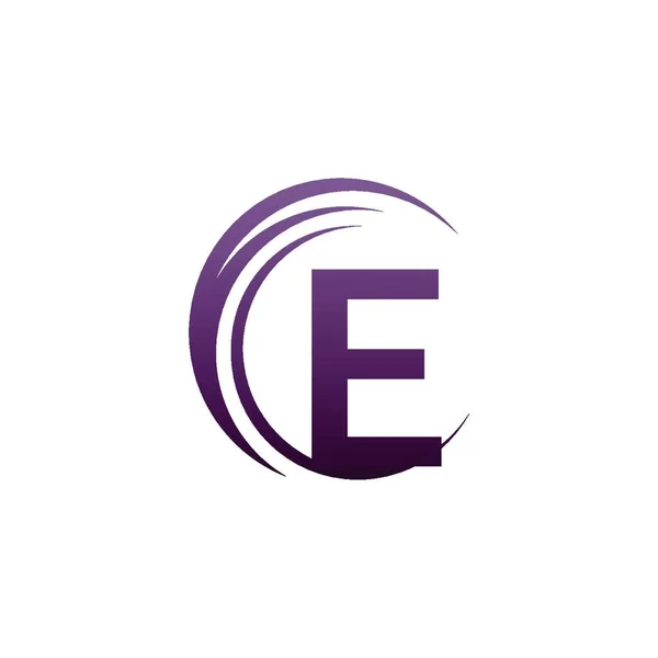 Fala Okrąg Litera Logo Ikona Projekt Ilustracja — Wektor stockowy