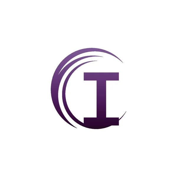 Fala Koło Litera Logo Ikona Projekt Ilustracja — Wektor stockowy