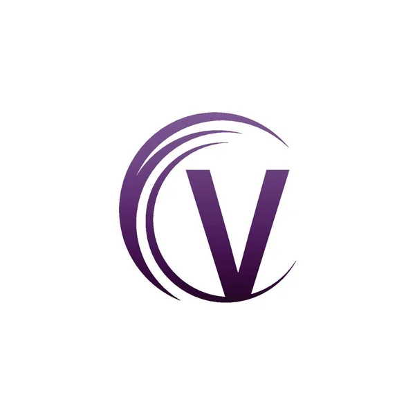 Ola Círculo Letra Logotipo Icono Diseño Ilustración — Vector de stock
