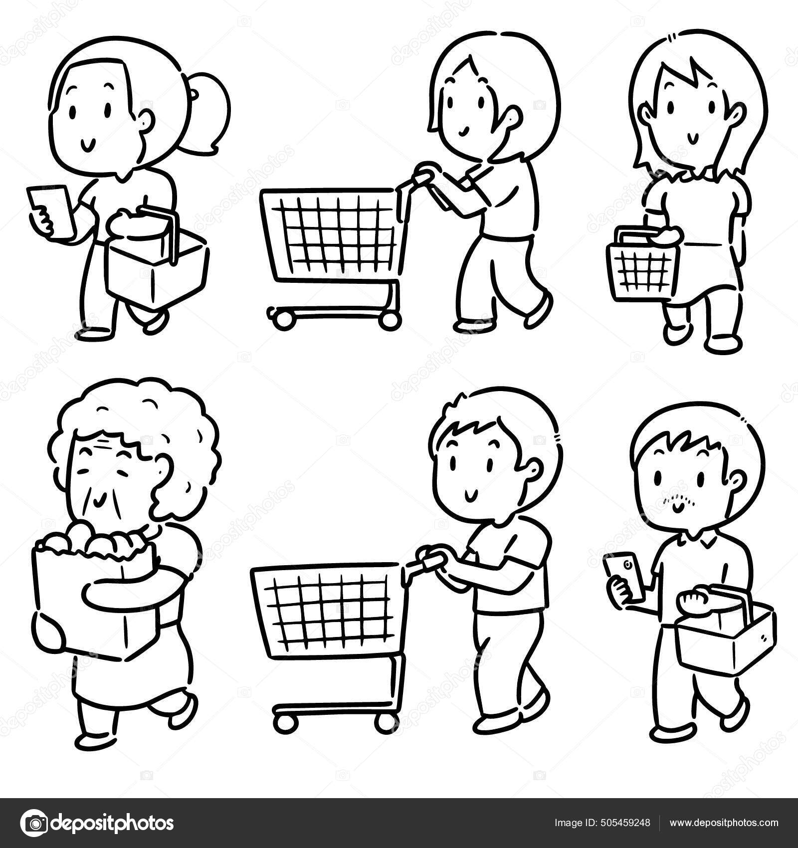 Grocery Clipart Black And White