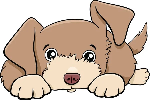 Ilustração Vetorial Cão Bonito Dos Desenhos Animados — Vetor de Stock