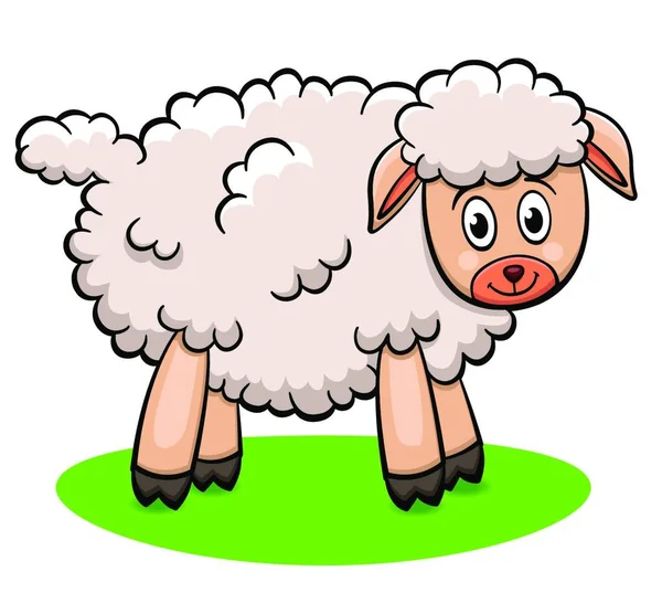 农场羊羔卡通设计的病媒图解 — 图库矢量图片