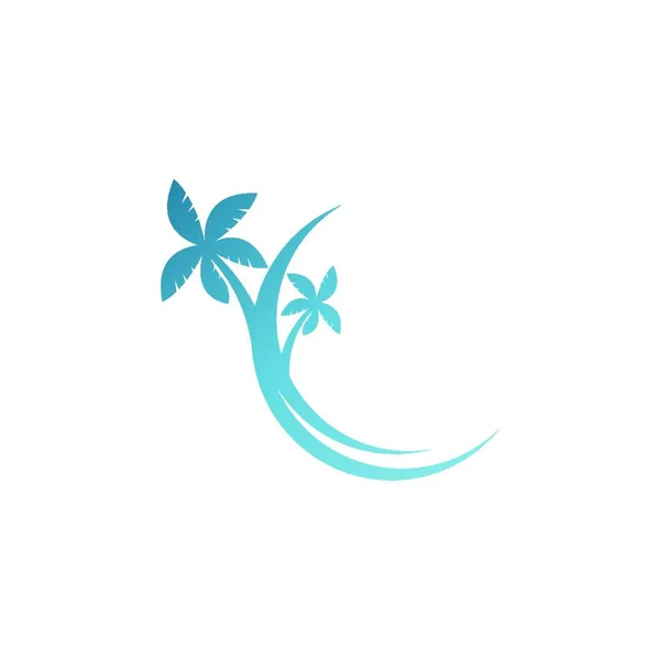 Diseño Del Logotipo Isla Tropical Vector Plantilla — Vector de stock