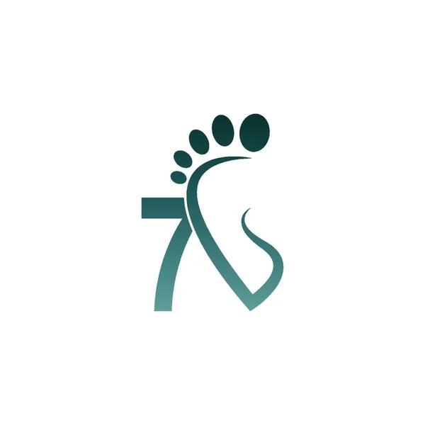 Логотип Значка Номер Сочетании Шаблоном Рисунка Значка Обуви — стоковый вектор