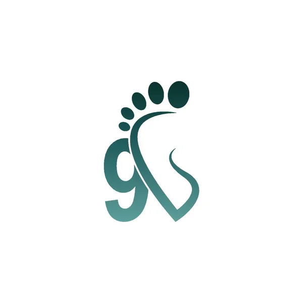 Логотип Иконки Номер Сочетании Шаблоном Дизайна Иконки Обуви — стоковый вектор