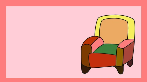 Illustration Vectorielle Chaise Moderne Confortable — Image vectorielle