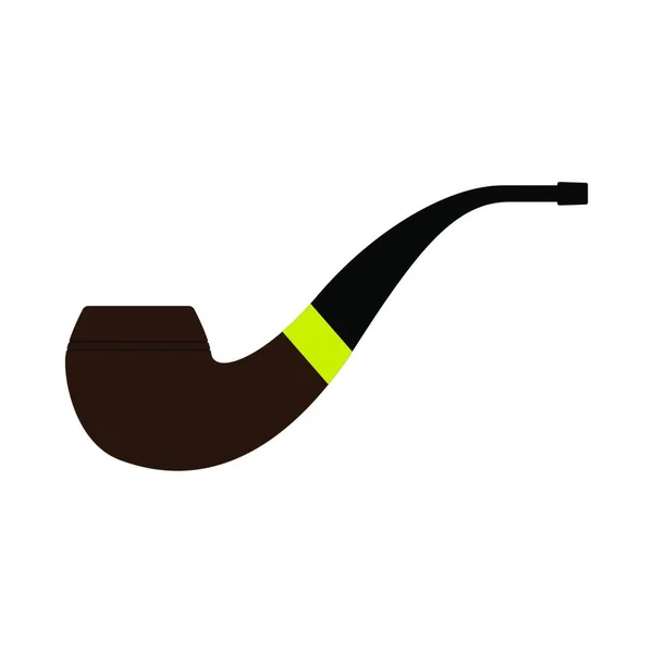 Значок Курительной Трубки Плоский Дизайн Векторная Иллюстрация — стоковый вектор