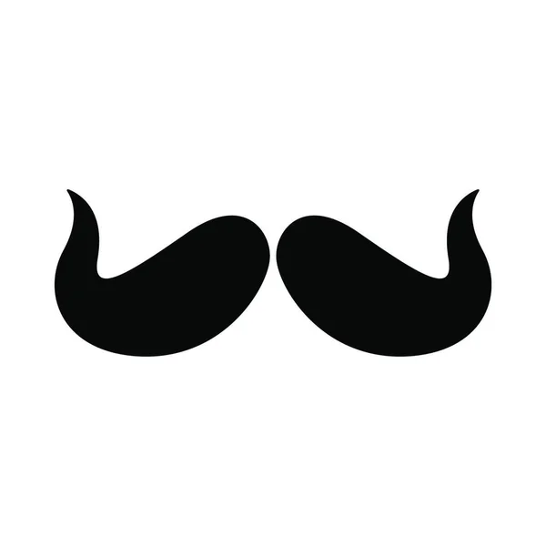 Mustache Icon Flat Design Style Eps — Stock Vector