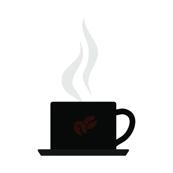 Икона Чашки Кофе Плоская Иллюстрация Векторных Значков Горячих Напитков Веб — стоковый вектор