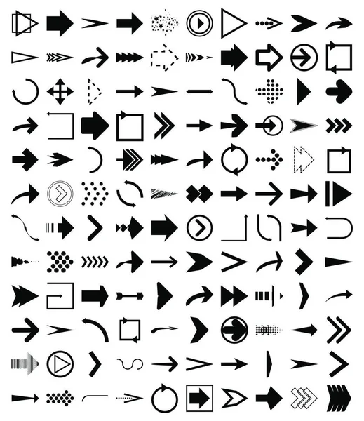 Pijlen Pictogrammen Ingesteld Cursor Collectie Met Elegante Stijl Richting Markers — Stockvector