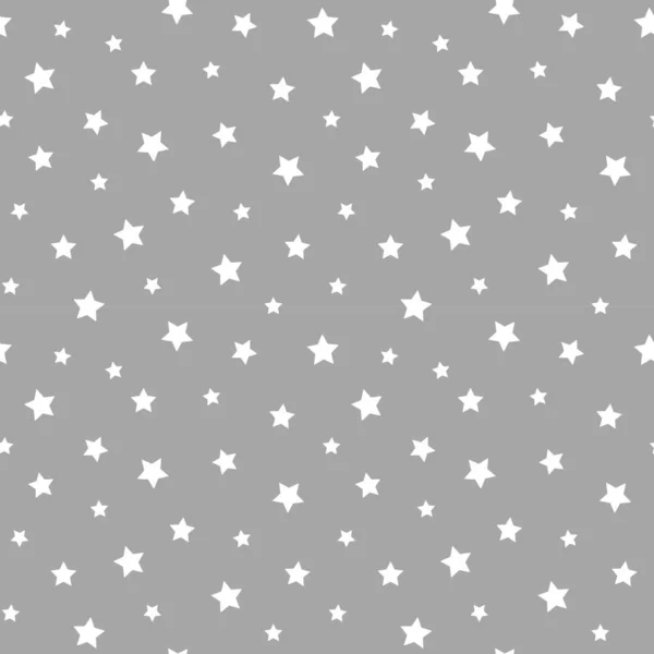 Diseño Estrella Gris Blanco Para Bebé Patrón Niños Para Impresión — Vector de stock