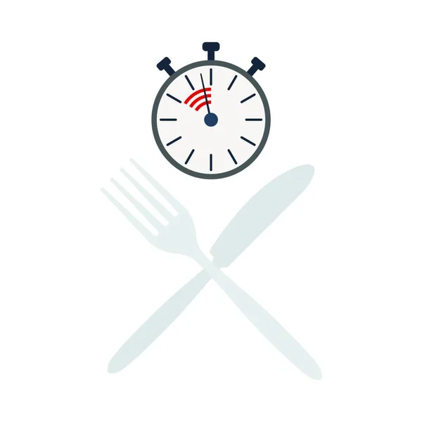 厨房用具图标 用于Web的叉子和刀具矢量图标的平面插图 — 图库矢量图片
