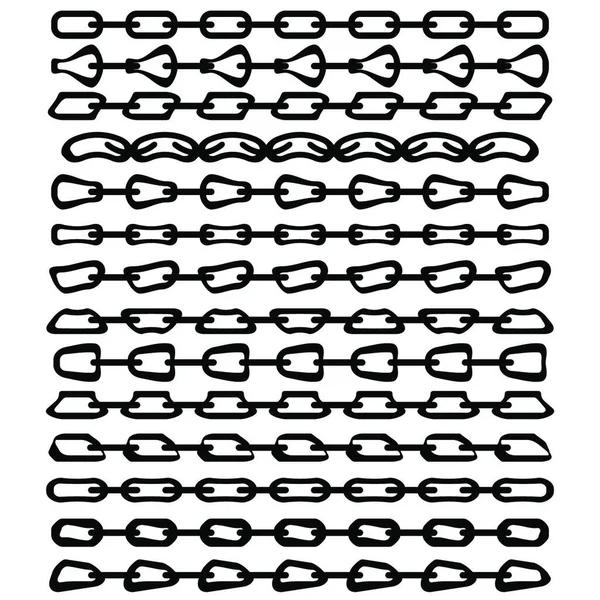 Sada Černobílých Vektorových Ilustrací Abstraktních Geometrických Tvarů — Stockový vektor