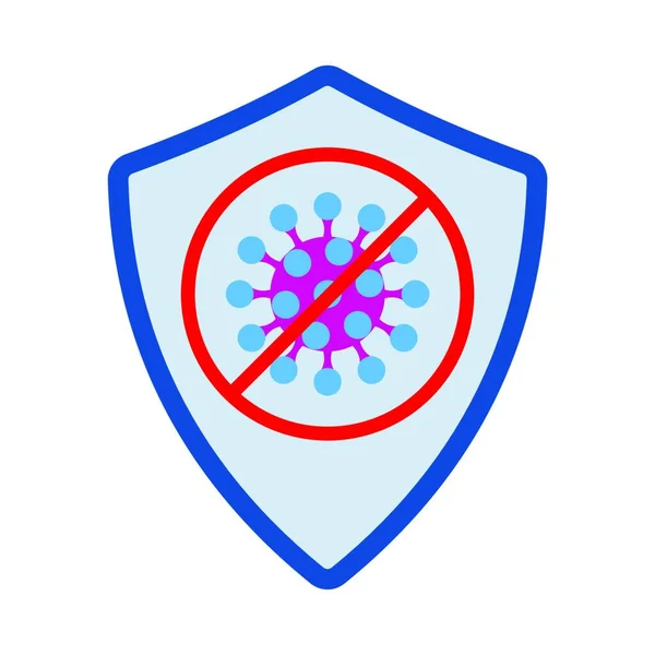 Значок Захисту Вірусу Векторні Ілюстрації — стоковий вектор