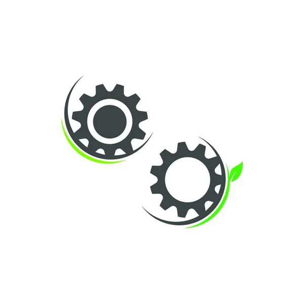 Gear Logo Шаблон Векторний Дизайн Ілюстрації — стоковий вектор