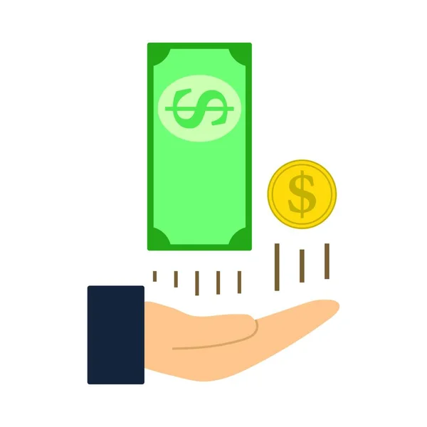 Geld Symbol Vektor Isoliert Auf Weißem Hintergrund Für Ihre Web — Stockvektor