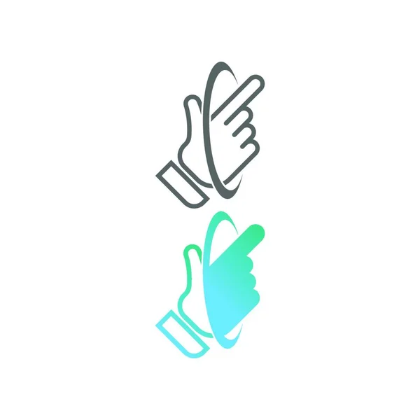 Digitale Hand Touch Technologie Logo Symbol Design Vektor — Stockvektor