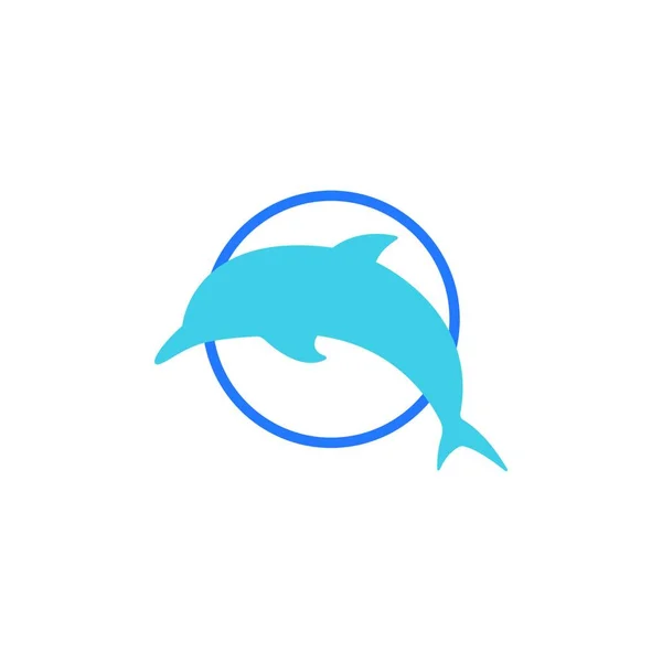 イルカのロゴアイコンデザインコンセプトベクトルテンプレートイラスト — ストックベクタ