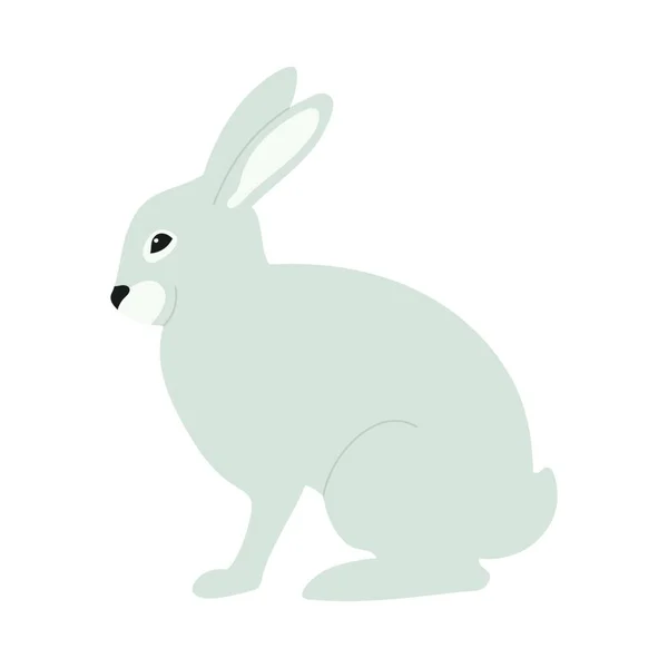 Lapin Mignon Avec Des Oreilles Illustration Vectorielle Oeuf Design — Image vectorielle