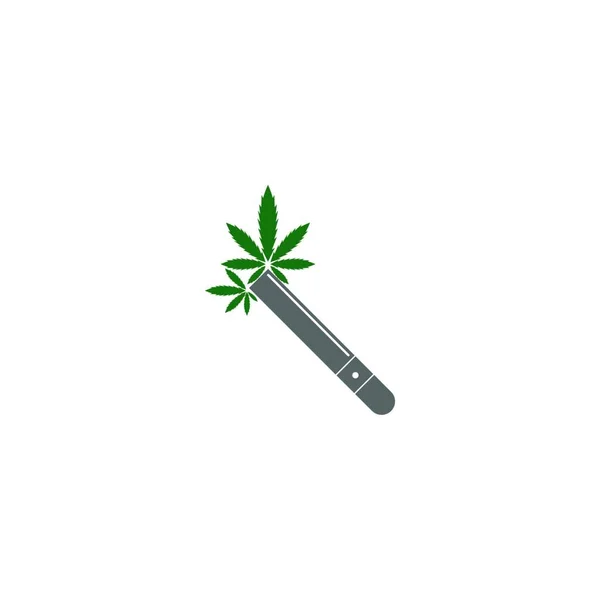 Cannabis Leaf Icon Vector Illustration — Stock Vector