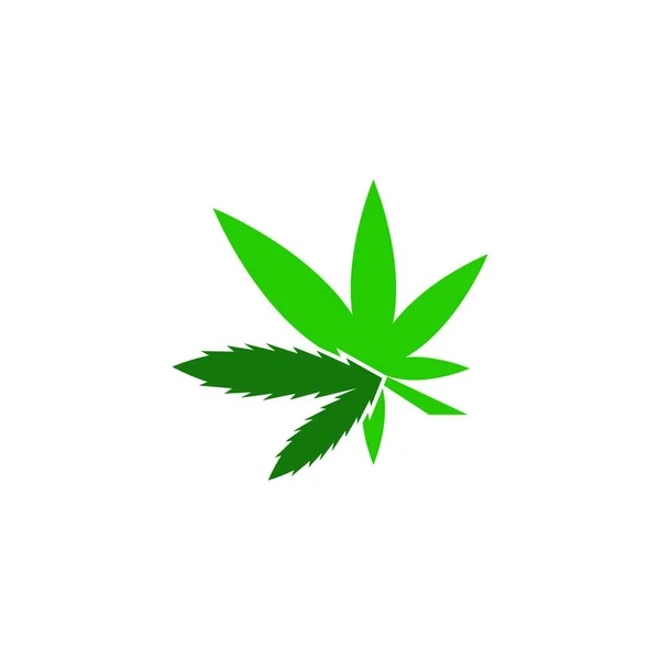 Icono Hoja Cannabis Diseño Plano Ilustración Vectorial — Archivo Imágenes Vectoriales