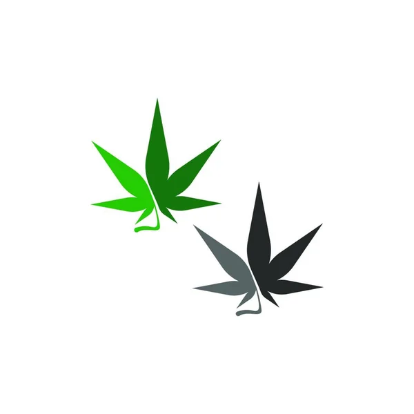 Kannabisz Levél Ikon Vektor Illusztráció — Stock Vector