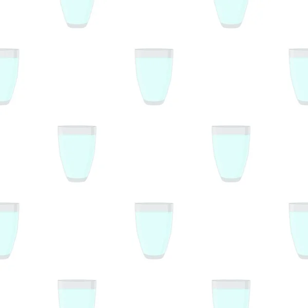 Illustrazione Sul Tema Colorato Set Identici Tipi Tazze Vetro Acqua — Vettoriale Stock