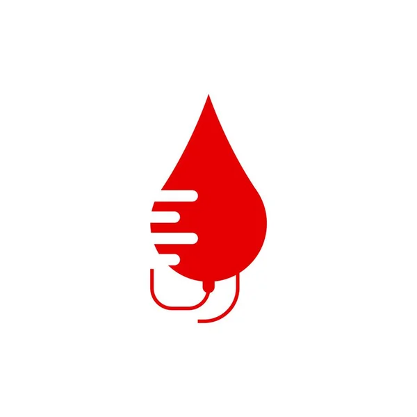 Bloed Logo Pictogram Ontwerp Vector Illustratie Template — Stockvector