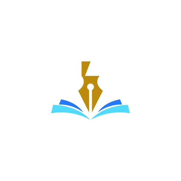 Buch Logo Vorlage Vektor Symbol Illustration Design — Stockvektor