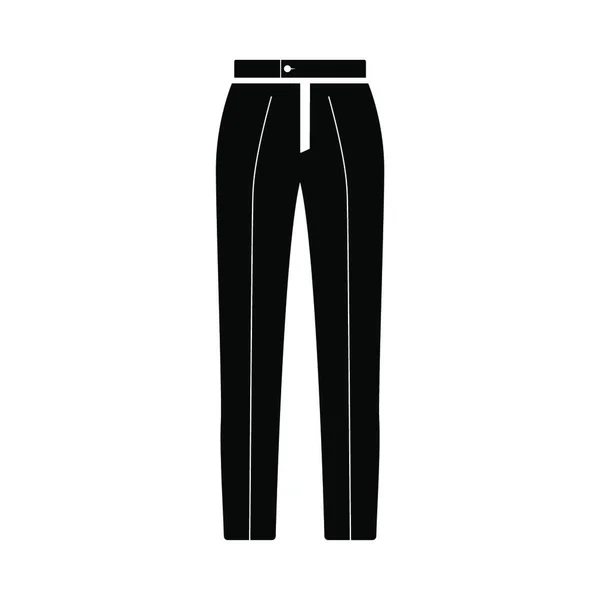 Pantolonu Simgesi Siyah Kabartma Tasarımı Vektör Llüstrasyonu — Stok Vektör