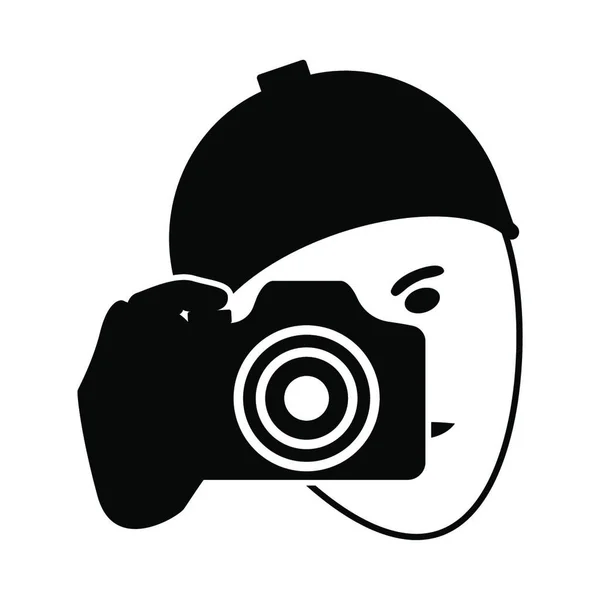 Icône Caméra Illustration Plate Symbole Vectoriel Photographe Design Web — Image vectorielle