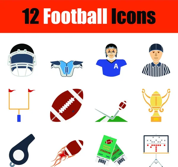 Conjunto Iconos Fútbol Deportes Estilo Simple Símbolo Vector Fútbol Para — Archivo Imágenes Vectoriales