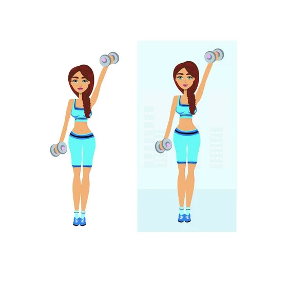 Vektor Illustration Einer Frau Mit Einem Tennisball — Stockvektor