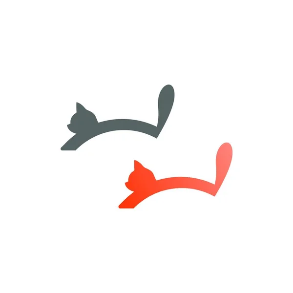 Gato Logotipo Plantilla Vector Ilustración Diseño — Vector de stock