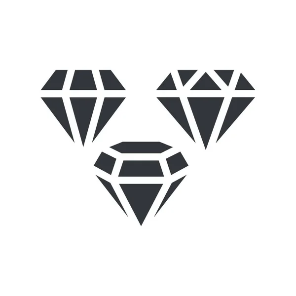 Διαμάντι Εικονίδιο Διανυσματική Απεικόνιση — Διανυσματικό Αρχείο