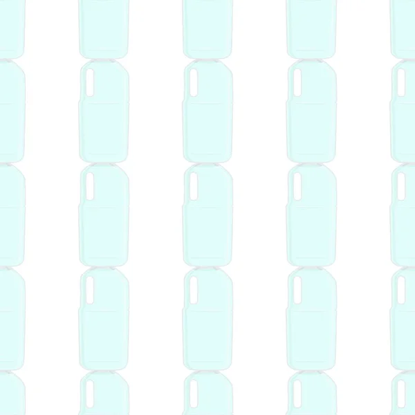 Ilustración Sobre Tema Set Idénticos Tipos Botellas Plástico Para Agua — Archivo Imágenes Vectoriales