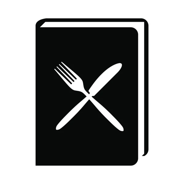 Fourchette Icône Couteau Sur Fond Blanc — Image vectorielle