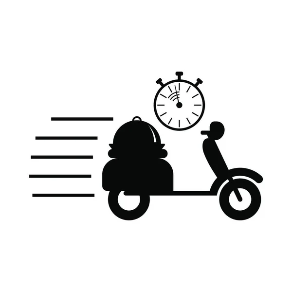 Icono Motocicleta Vector Ilustración — Vector de stock